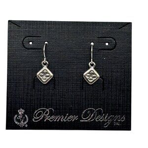 Premier Designs Earrings Silver Dangle Diamond Shape Women’s Jewelry